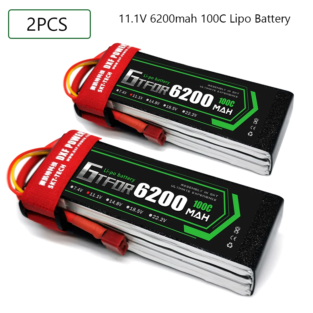GTFDR 3S 11 1 V 6200mah 100C 200C Lipo батарея XT60 T Deans XT90 EC5 50C для гоночных FPV дронов самолетов