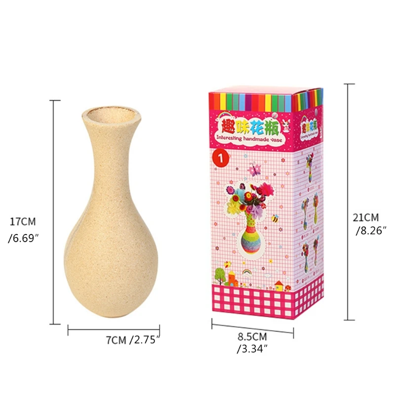 77HD Homemade Button Bouquet Craft Vase Arts Toy DIY Project for Boys&ampGirls Make Your Own Flower Felt Flowers | Игрушки и хобби