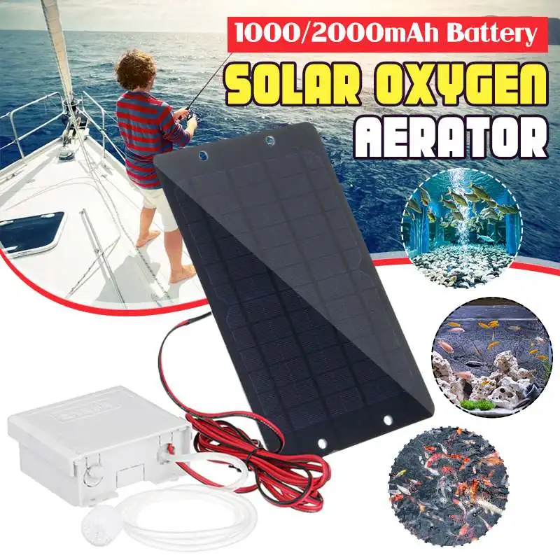 300w Solar Oxygen Generator Aquarium Air Pump Tank Oxygen Pump Usb