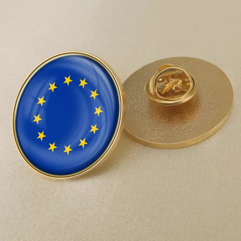 European Union Flag Enamel Pin Badge - Lapel Brooch Fashion Gift EU Jewellery PN71