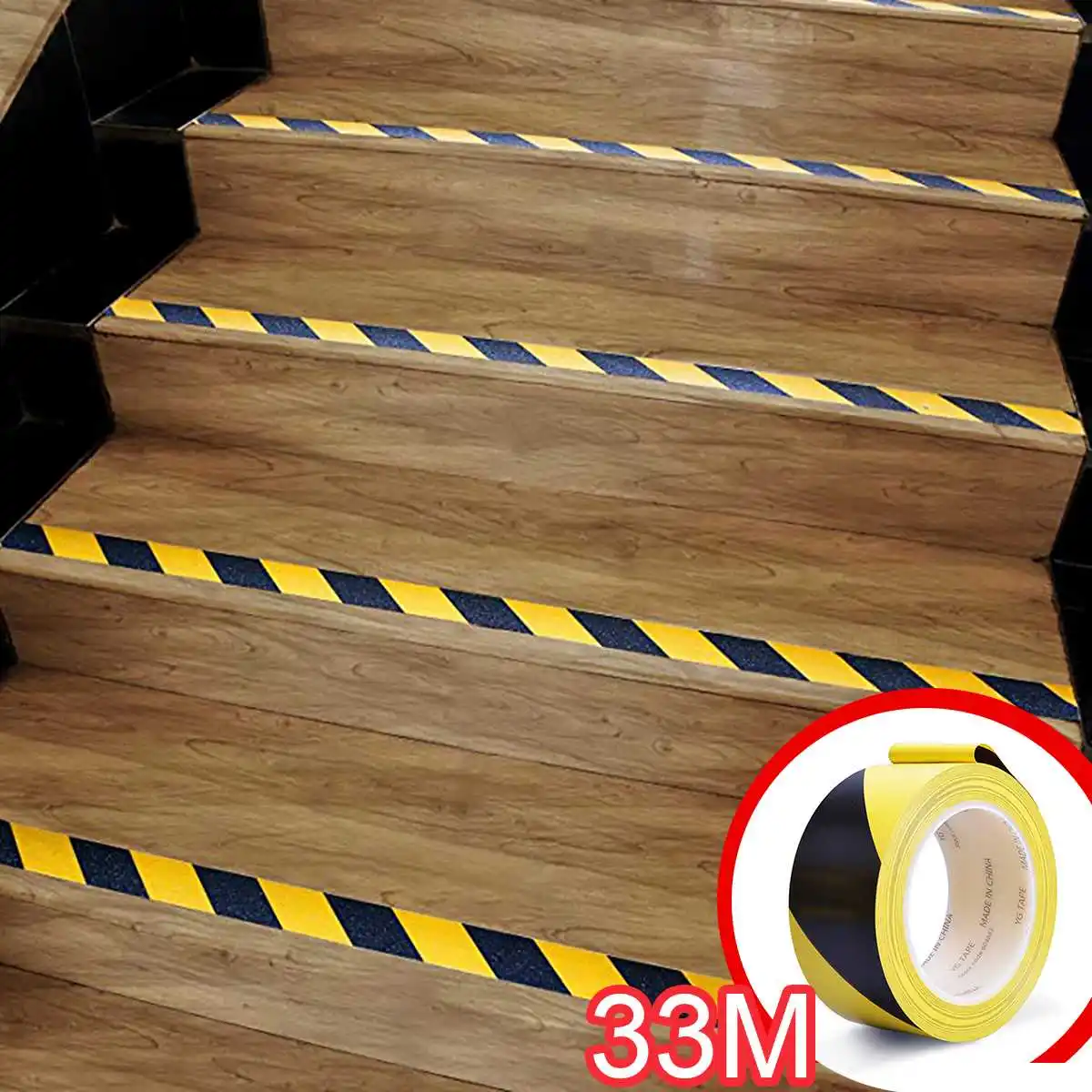 

Flooring Safety 33m Waterproof Bath Mat Stairs Mat Adhesive Sticker Floor Stairs Warning Tape Anti-slip Pad Shower Strips