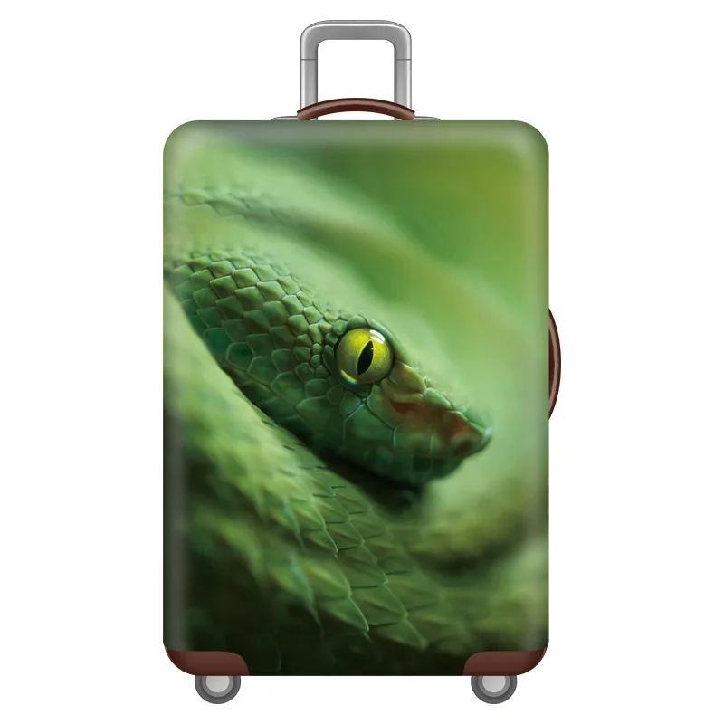 RUPUTIN толстый 3D дорожный костюм чехол защитный чехол на чемодан чехол Эластичный Чемодан пылезащитный чехол для 18~ 32 пароль коробка чехлы - Цвет: snake