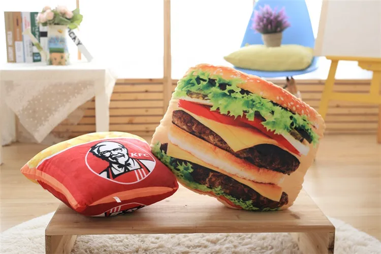 Креативная Подушка Pepsi KFC Foodie Union, плюшевые игрушки, подушка с имитацией бургера