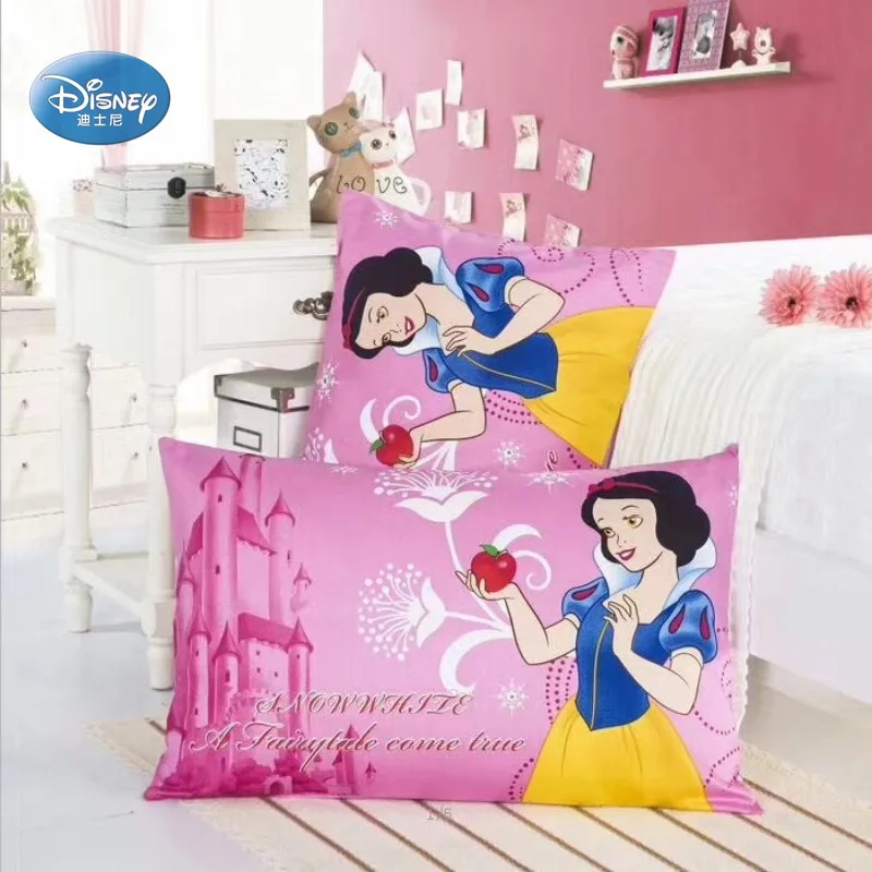 Disney New 100% Cotton Pillowcases 2Pcs Mc Queen Car 95 Frozen Mermaid Couple Pillow Cover Decorative PillowsCase 48x74cm