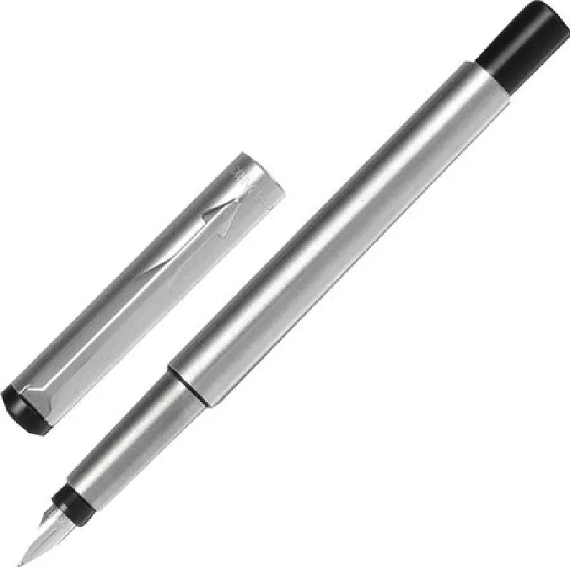 Ручка перьевая PARKER &quotVector Stainless Steel CT" корпус серебристый детали из нержавеющей