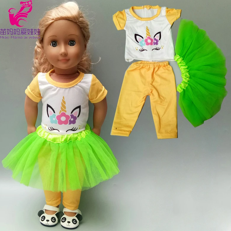 43 см reborn baby Dolls одежда брюки рубашка зеленая летняя юбка 18 &quot45 Девочка Кукла
