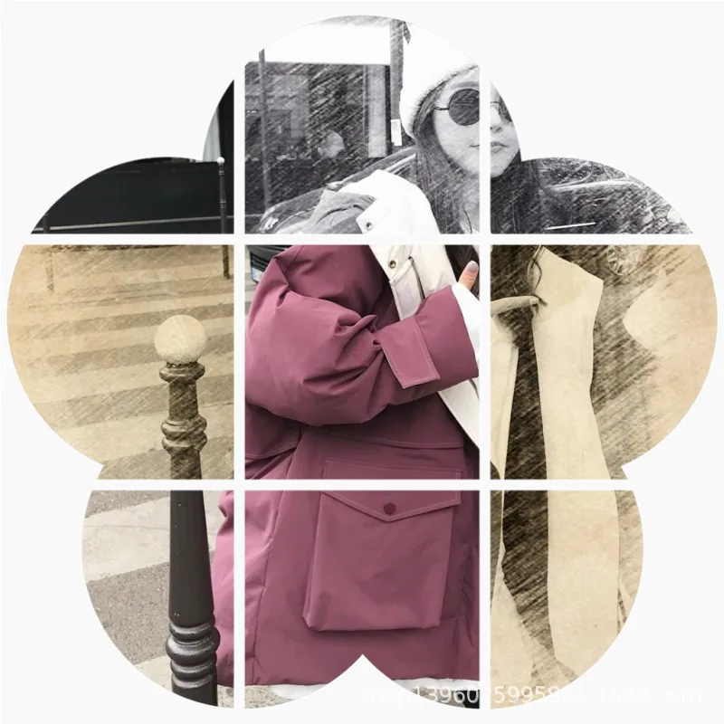 

CHIC Cotton Coat 2018 Winter New Style Online Celebrity Casual Women's INS Workwear Coat Hooded Cotton-padded Clothes Korean-sty