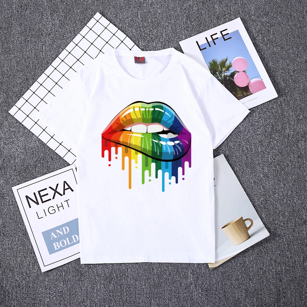 

Hillbilly I Love White Teeth and Colorful Moth Print Women Tshirts Fashion Style O-Neck Kawaii Regular Broadcloth Hot Summer