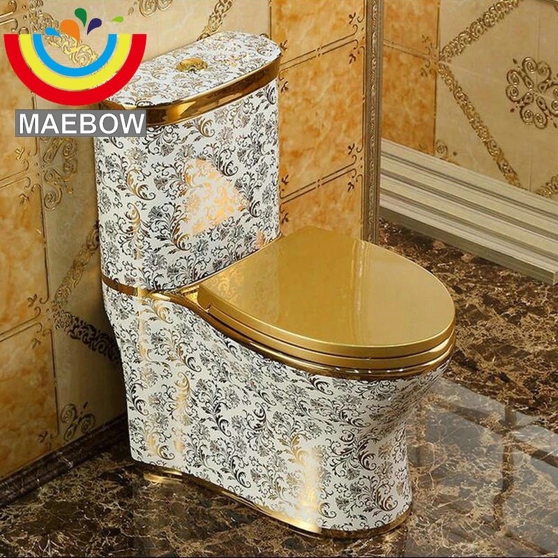 European Style Artistic Golden One Piece Closestool Gravity Fluishing Washdown Toilet Luxious Villa Bathroom Seat Toilet Toilets Aliexpress