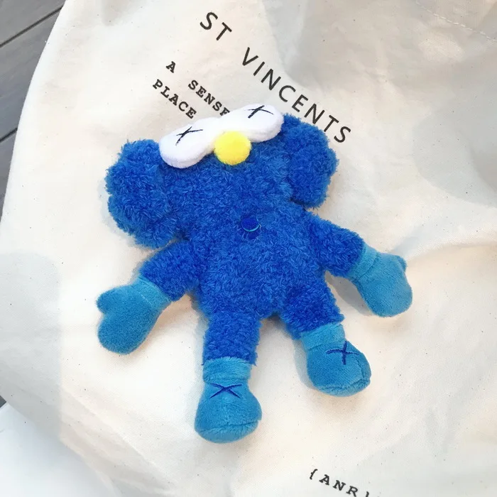 BLUE KAWAII Милая шерстяная Улица Сезам Элмо хочет играть Airpods Чехол ручной переноски прекрасный подарок для девочки Apple Airpods2 Bluetooth наушники чехол - Цвет: BLUE