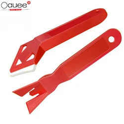 Grattoir d'angle interne, pelle à colle en verre, pelle à colle d'angle de pelle, grattoir en plastique pour enlever les résidus de colle, outil d'élimination de la raclette 2 pièces 