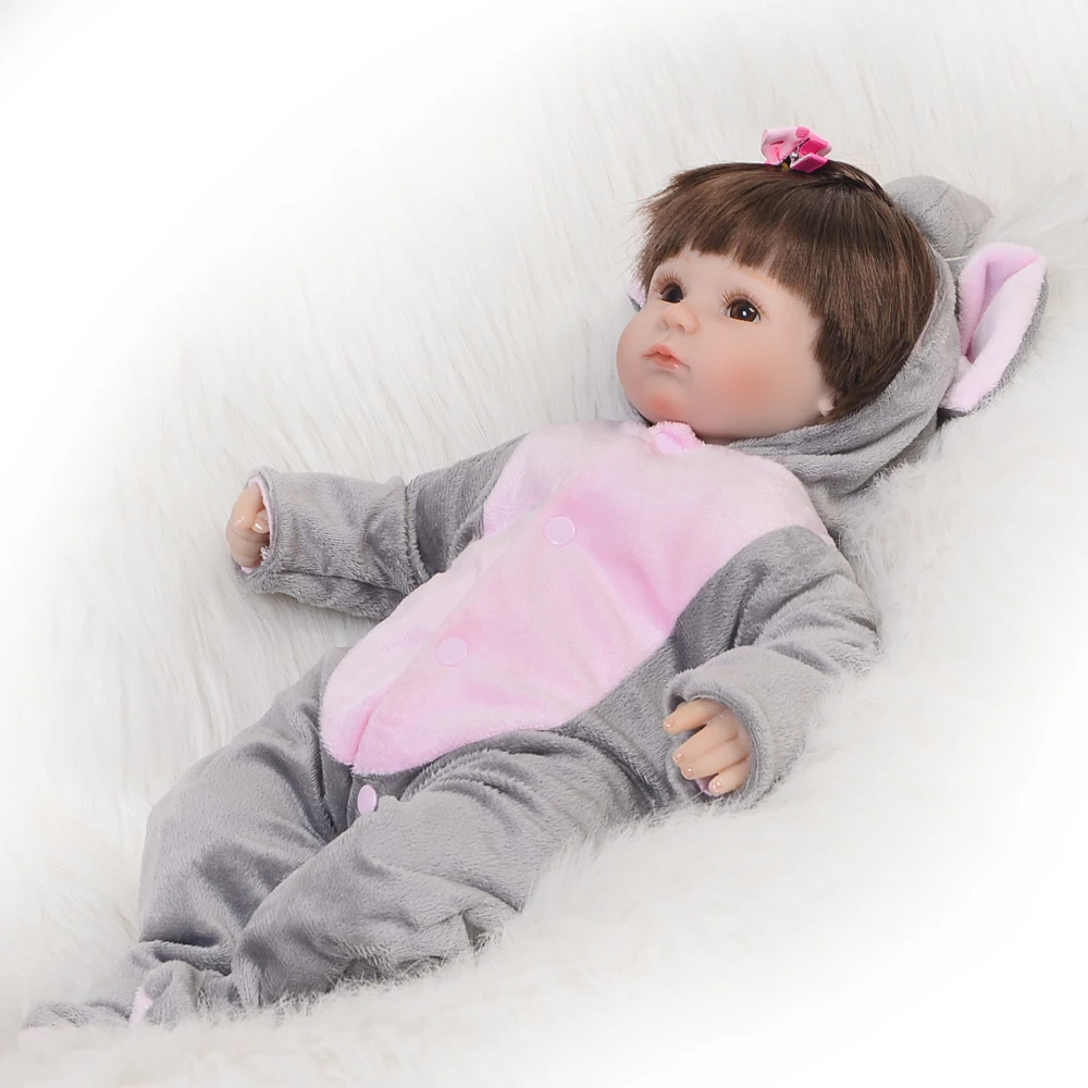 Bebe reborn силиконовые детские куклы около 42 см одежда со слонами милые куклы Reborn игрушки Brinquedos для детей