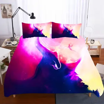 

Star Nebula Bedding Sets Duvet Cover Home Textile Single Queen King Size Bedding Set Bed Sheets Pillowcases Bed Linen
