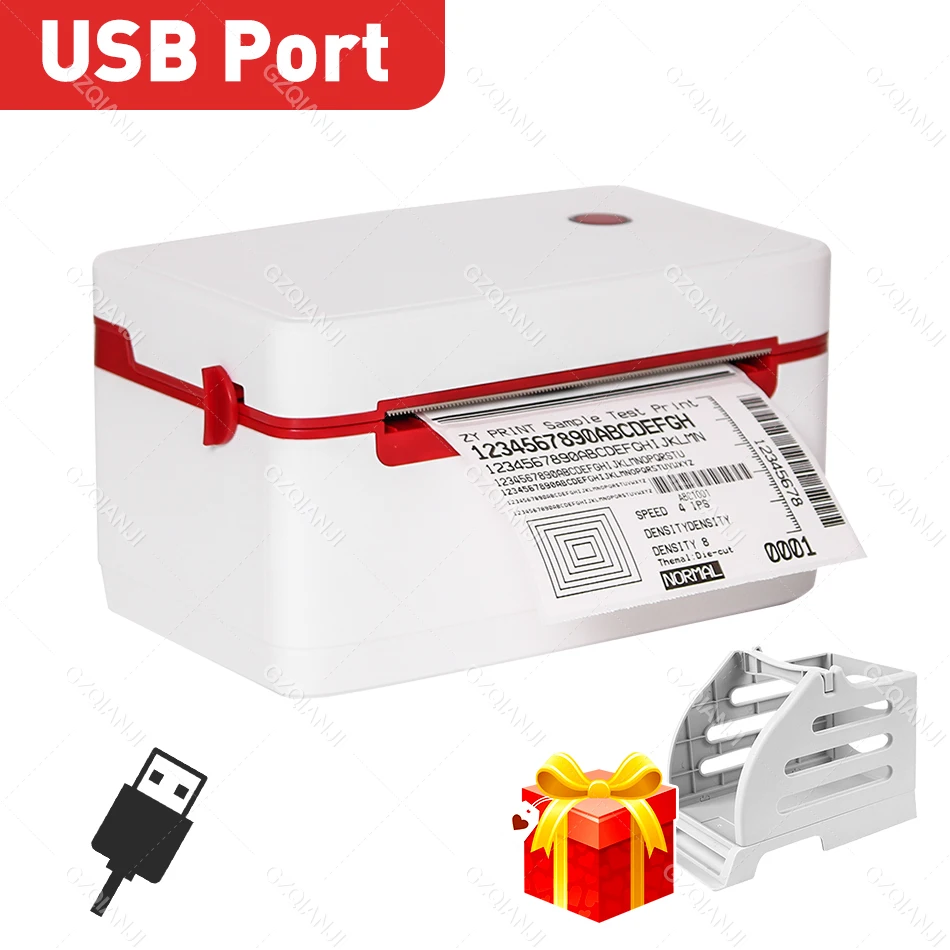 2021 Lastest USB Thermal Shipping Address Printer Waybill 100 110mm Shipping Label Printer For Express Logistic Label Paper Roll peri page printer Printers