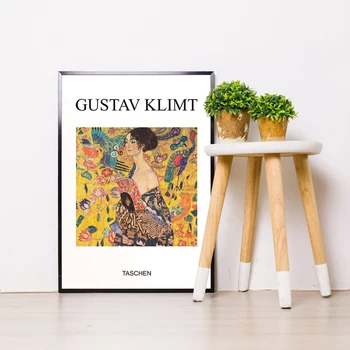 

Gustav Klimt Art Exhibition Poster Vintage Classic Artwork Canvas Print Abstract Painting Wall Picture Living Room Home Decor