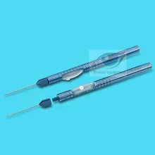 Офтальмологический микроинструмент тонкий титановый сплав глаз флейта иглы прямой промывочный тип с силиконовой трубкой 20G23G
