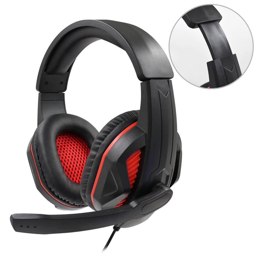 Игровая гарнитура для PS4/X-One/PC гарнитура с объемным звуком, шумоподавлением над наушниками с микрофоном и светодиодный светильник, Compat