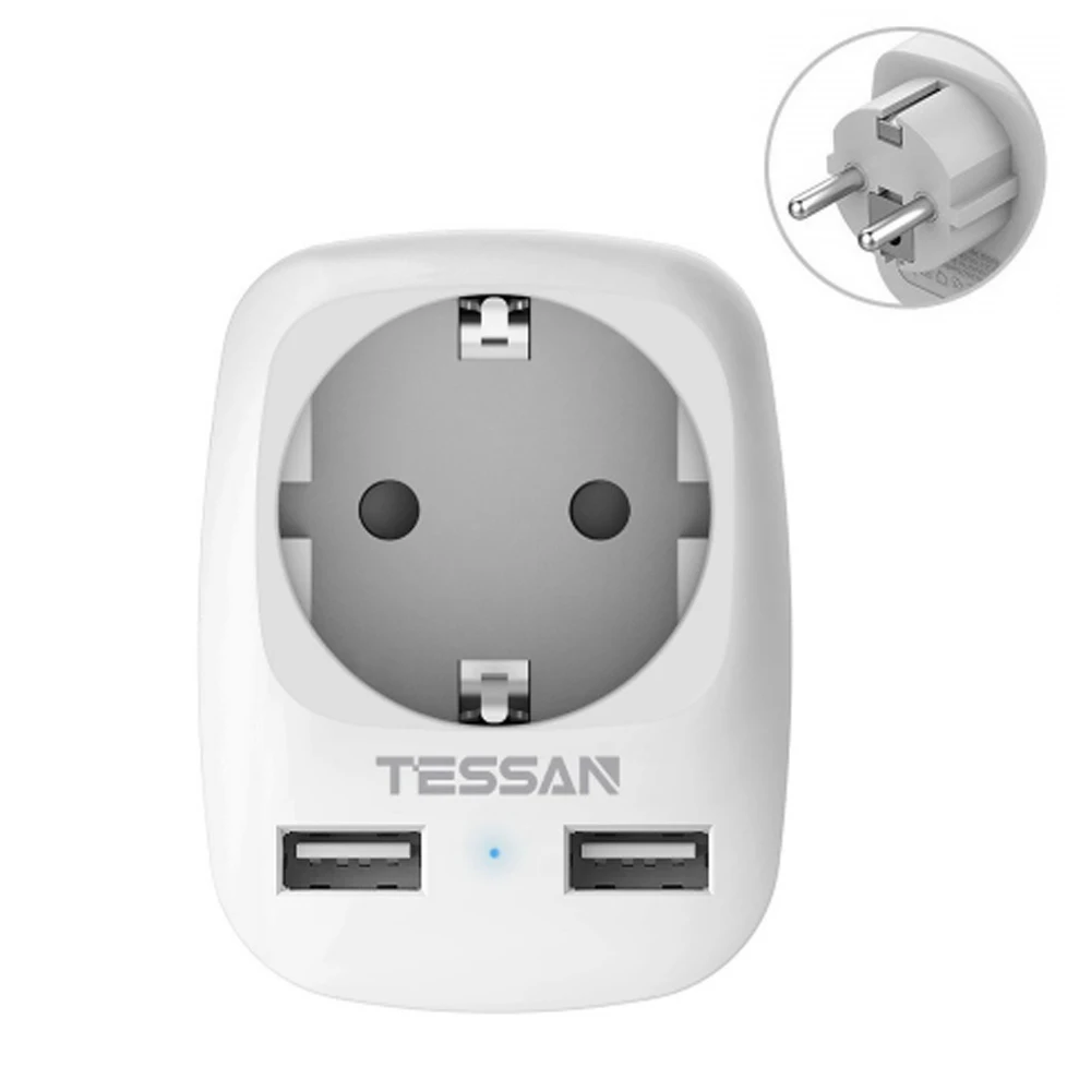 Acheter TESSAN multiprise Cube multiprise avec 3/6 prises françaises et 3  USB, multiprise électrique 9 en 1 avec interrupteur et câble de 2M