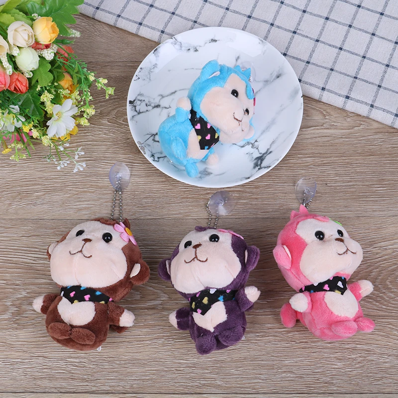 12 см Плюшевые присоски брелок игрушка свадебный подарок игрушка кукла-букет супер милый цветок обезьяна плюшевая мягкая игрушка