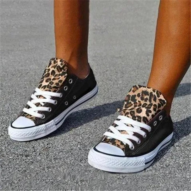ladies leopard print trainers