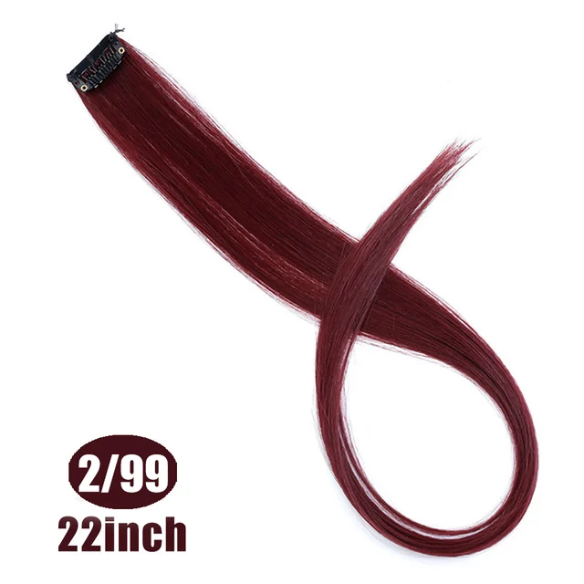 Lupu Rainbow Highlighted Synthetic Hair Girl One Chip In Hair Extension Hairpin Long Straight Hair Clip For Hair False Hair 2I99