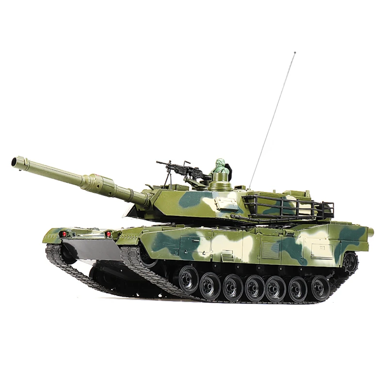 RBR/C 1/10 27MHZ для США MIA2 пульт дистанционного управления rc танк модели автомобилей вращающиеся башни и баррель подвижные с легкой музыкой