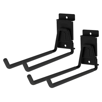 

2 Pack Heavy Duty Garage Storage Slatwall Hooks for Ladders, Wall Mounted Tool Holder Utility Organizer for Garden Hose