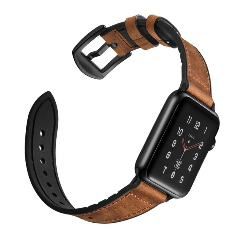 Ремешок для часов apple watch band 5 4 44 40 мм кожаный correa 42 38 iwatch Браслет 3 2 1 аксессуары |