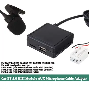 

bluetooth 5.0 Audio Car HIFI Module AUX Microphone Cable Adapter Radio Stereo For BMW E60 E63 E65 E66 E81 E82 E87