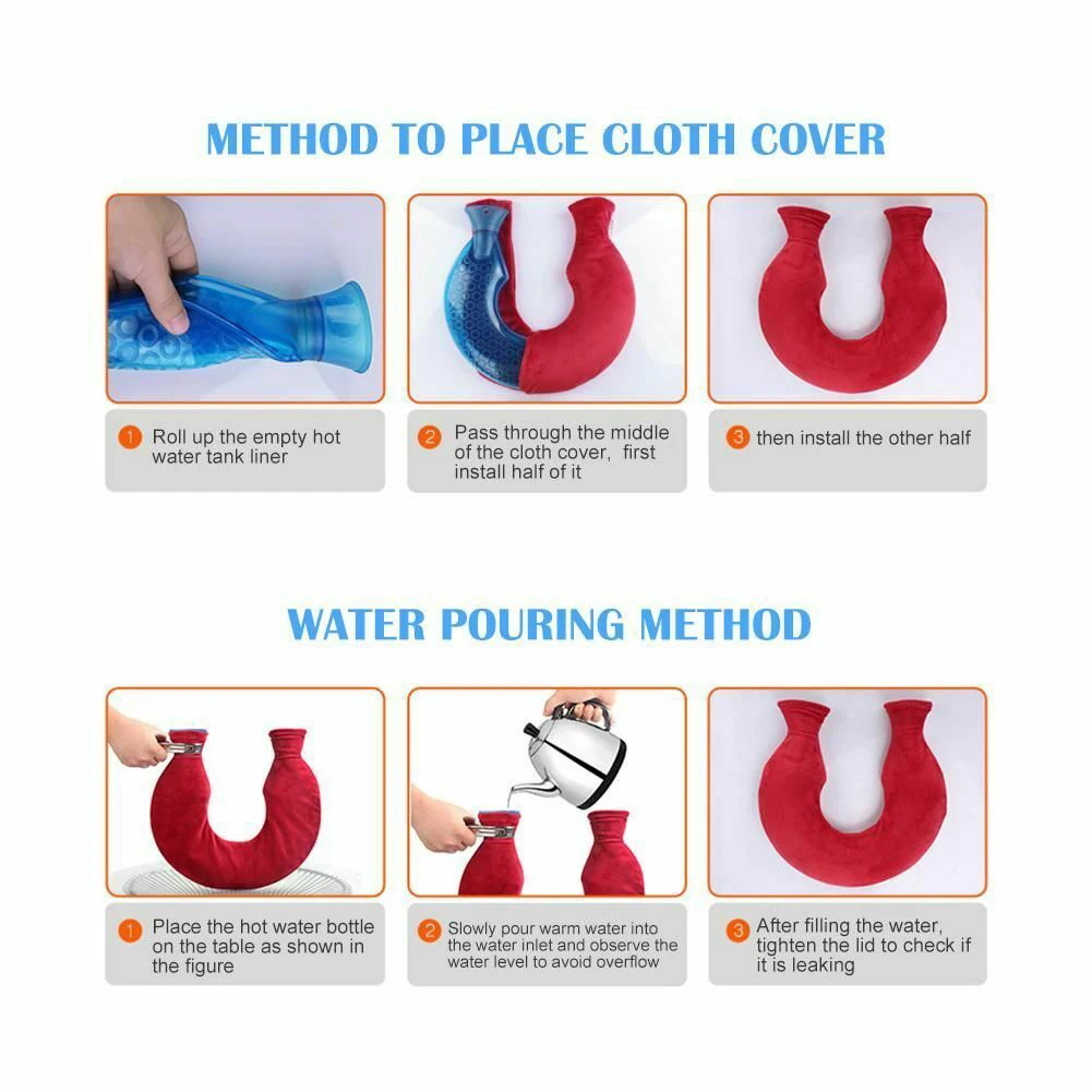 Плечо подарок ПВХ Нескользящая портативная теплая Домашняя герметичная грелка для облегчения боли путешествия u-образная зимняя защита шеи