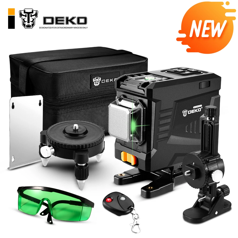 US $69.68 Deko Dc0519l2 12 Lines 3d Green Laser Level Horizontal Vertical Lines Laser Level With Self Levelinghigh Precision