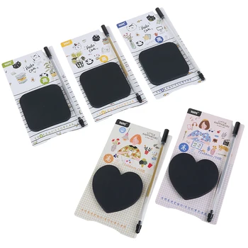 

2019 New Black Color Sticky Notes With Fluorescent Pen Set 50 Sheets Creative Office Stationery Self-Adhesive Note Pads