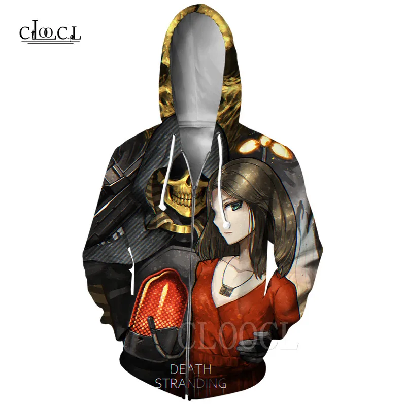 Zipper Hoodie 5 Мужская толстовка на молнии с металлическим механизмом Kojima producations MGS Hideo Kojima, толстовка с капюшоном Death Stranding, повседневные топы с длинным рукавом, толстовки с принтом - Цвет: Zipper Hoodie 5