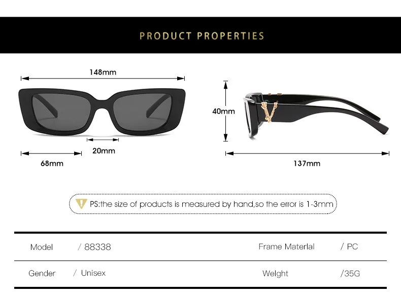 2021 Vintage Small Cat eye Sunglasses For Women's Men's Retro Brand Designer Women Sun Glasses Square Eyewear Oculos De Sol Women's Glasses