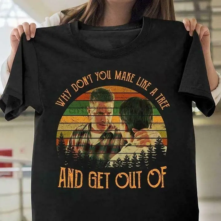 Back To The Future Why Dont You Make Like A Tree Black Men S-6XL Cotton T-Shirt |