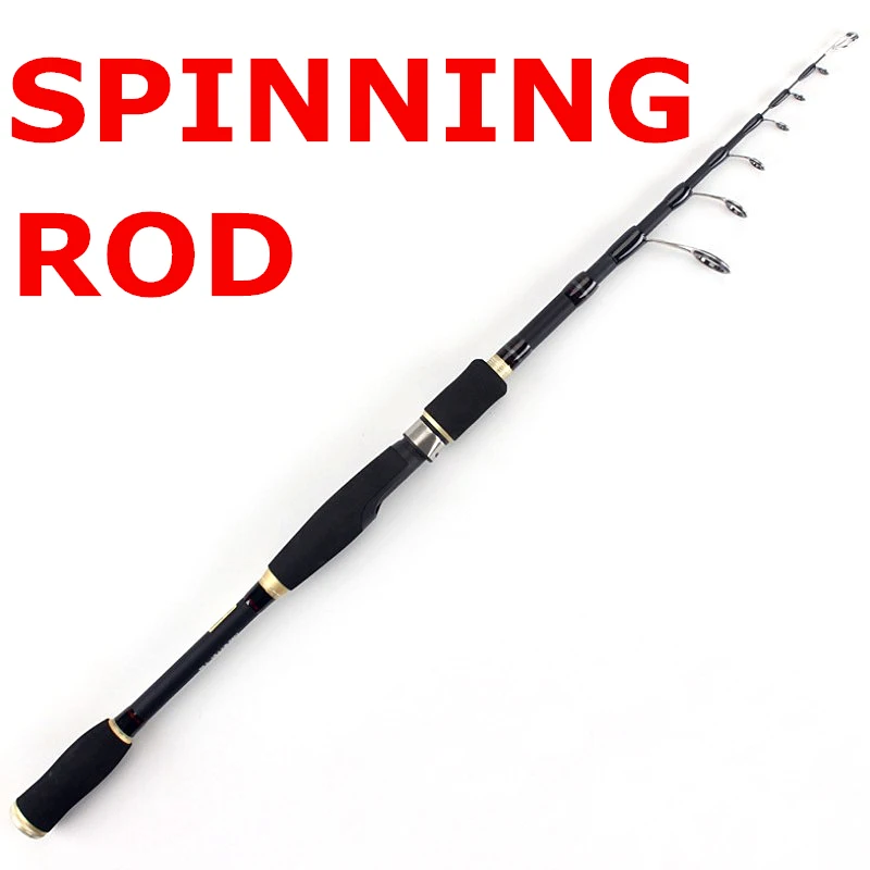 spinning rod MH Мощность высокоуглеродистая телескопическая удочка литейный стержень 1,8/2,1/2,4/2,7/3/3,6 м спиннинг вес 10-28 г, суперлегкая жесткий стержень - Цвет: spinning rod