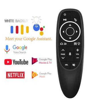 

2.4GHz Wireless Air Mouse Microphone Gyroscope IR Learning for Android tv box G10 with backlit Voice Remote Control
