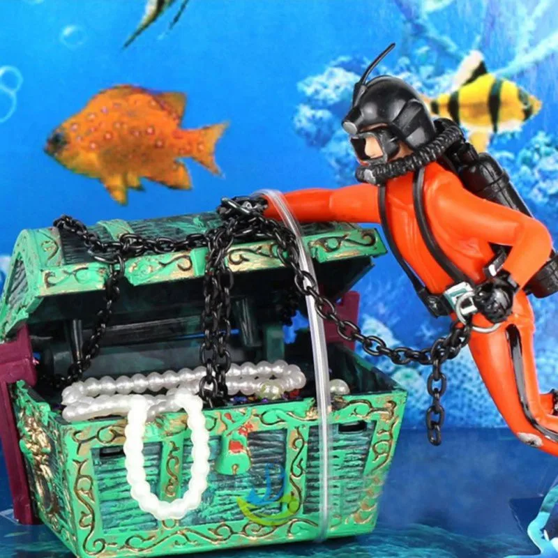 Treasure Finder Shape Aquarium Decoration Fish Tank Diver Floating Ornaments Home Decor | Дом и сад