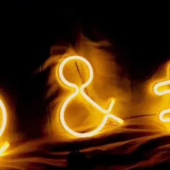 

Creative led English symbol modeling lamp Warm white symbol & Neon letter lights Proposal party Decorative lights