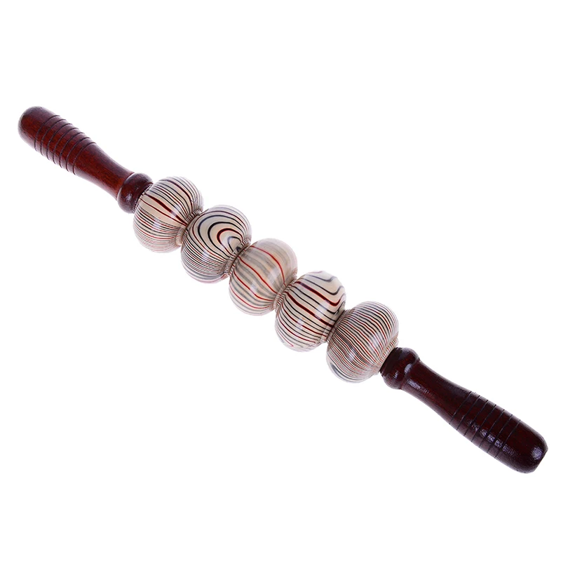 1PC Thick Wheel Wooden Massager Roller Wood Massage Rolling Stick Thai Massage Therapy Wooden Bar Foot Reflexology Relax