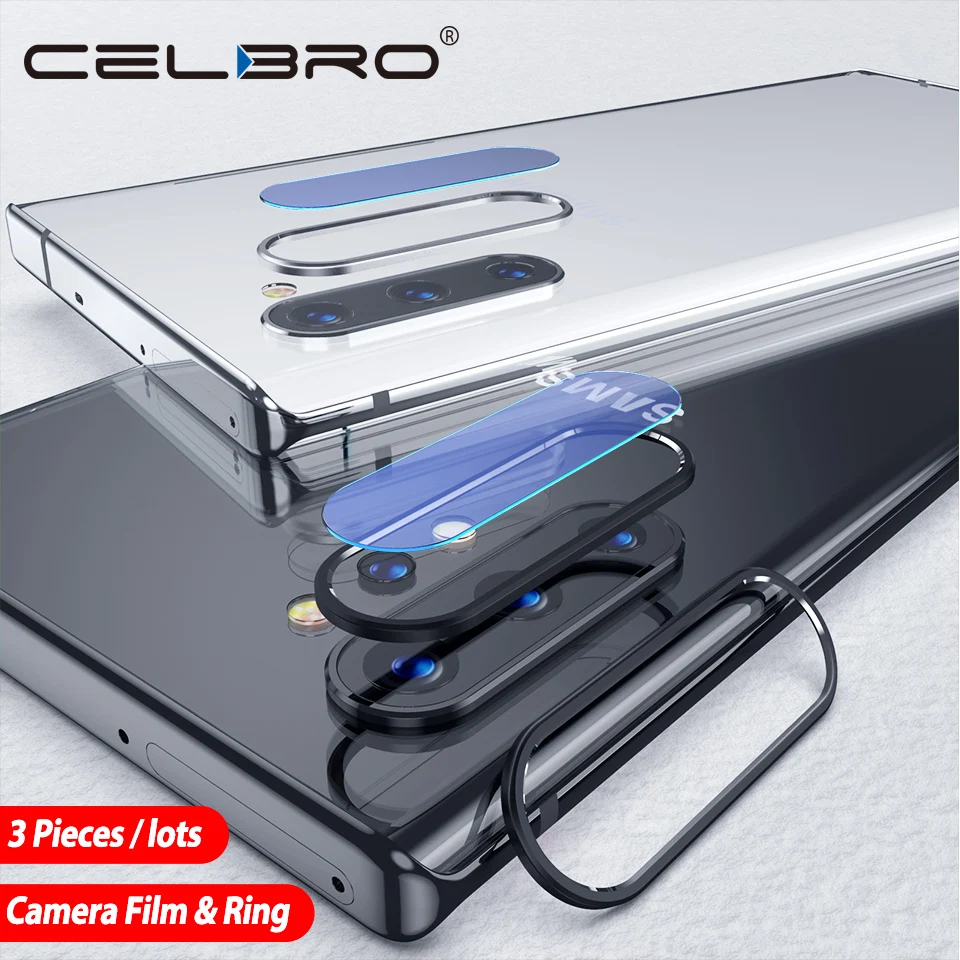 

Camera Lens Metal Ring + Tempered Glass for Samsung Galaxy Note 10 Plus S10 Plus Back Camera Lens Protector Screen Protection 10