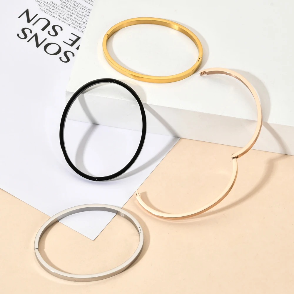 ZMZY Boho Opening Stainless Steel Bracelet Fashion Bracelets For Women Bracelet Men Titanium Steel Bangles Jewelry Accessories - Image 4