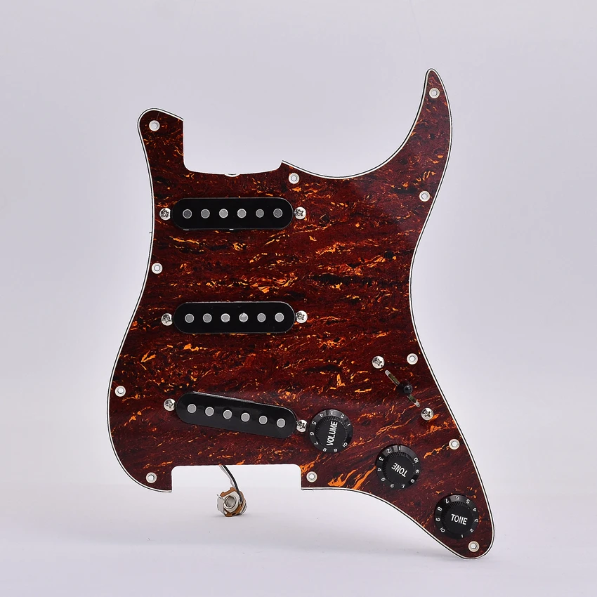 

1Set Promotion (SSS) Black Alnico Single Coil Electric Guitar Pickguard Pickups Loaded Prewired for FD ST Style Guitar