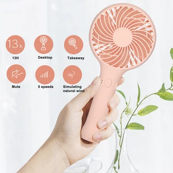 

Portable Hand Fan Foldable Handheld Mini Fan Cooler 3 Speed Adjustable Cooling Fan for Outdoor Travel USB charge