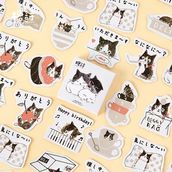 

32 pack/lot Black Meow Cute Bullet Journal Decorative Stationery Stickers Scrapbooking DIY Stickers Diary Album Stick Lable