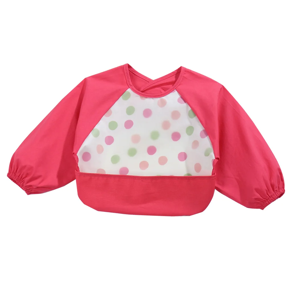 Cartoon Design Baby Bibs Waterproof Girls Boy Feeding Printing Clothes Long Sleeve Unisex Apron - Цвет: NO.8