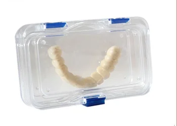 

20x Denture Box Hinged Display Box Dental Membrane Film 2-Layer Films Safe Transport Fragile chip Shockproof Storage 10x6x2CM