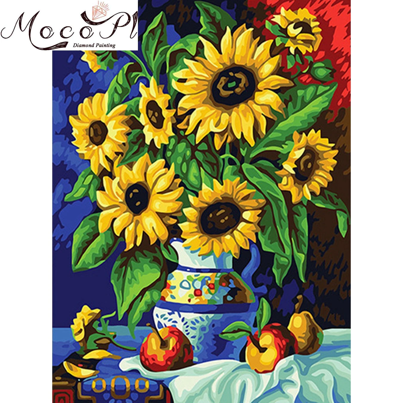 

Sunflower Diamond painting Full Drills Flower Diamond Embroidery Round/Square Mosaic Rhinestone 5D DIY Christmas Gift Home Decor