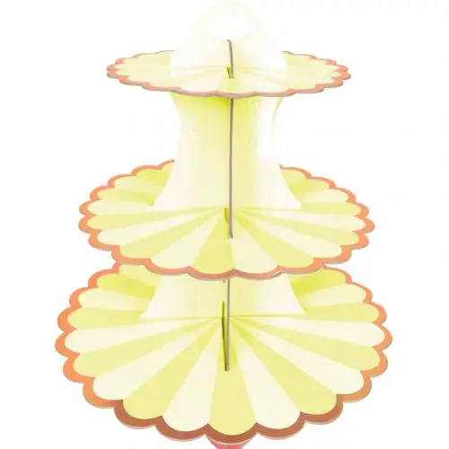 Yellow1 lollipop 3-Слои Rround кекс десерт Бумага Полотенца стенд фруктовый Дисплей держатель на день рождения и свадьбу полки вечерние поставки - Цвет: Yellow1 lollipop