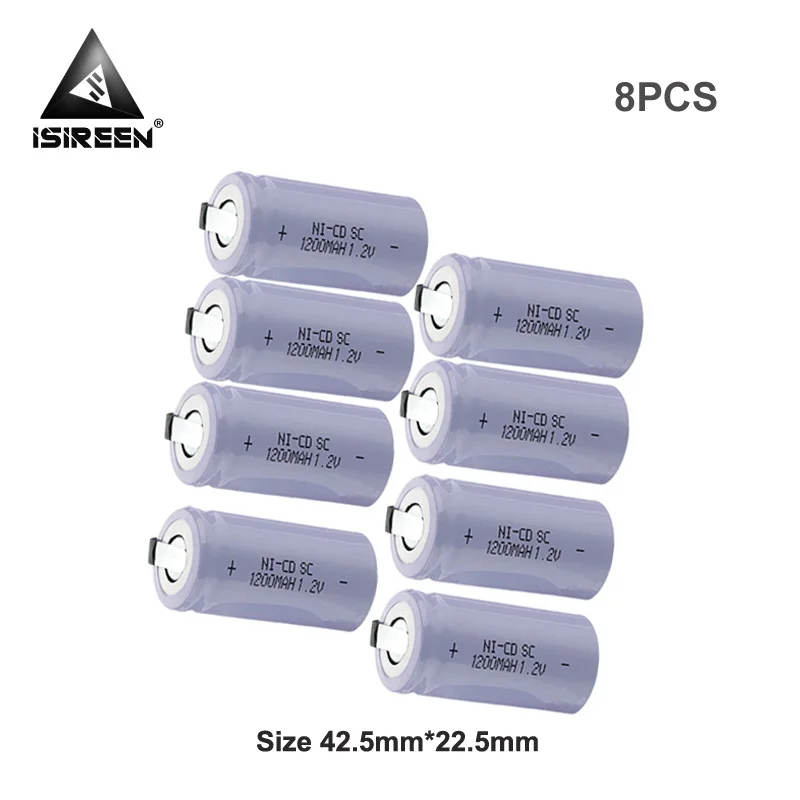

Subc Ni CD Cell 1.2V 1200mAh Rechargeable SC Ni-CD DIY Power Tool Battery Packs 7.2V 9.6V 12V 18V Electric Toys LED Light